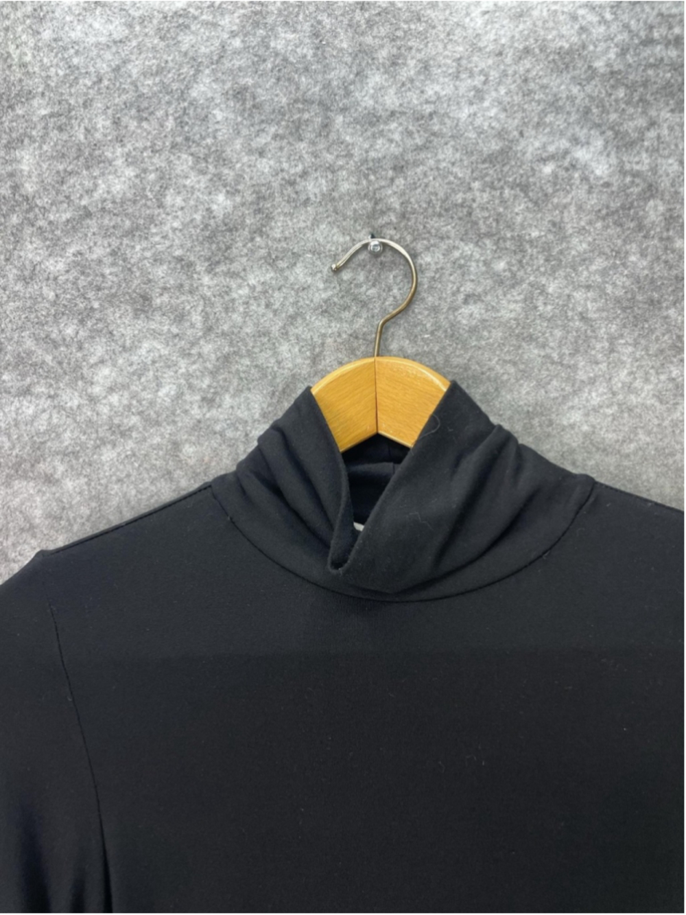 Boston Proper Blouse Womens Large Black Turtleneck Long Sleeve Stretch Knit Top - Picture 2 of 7